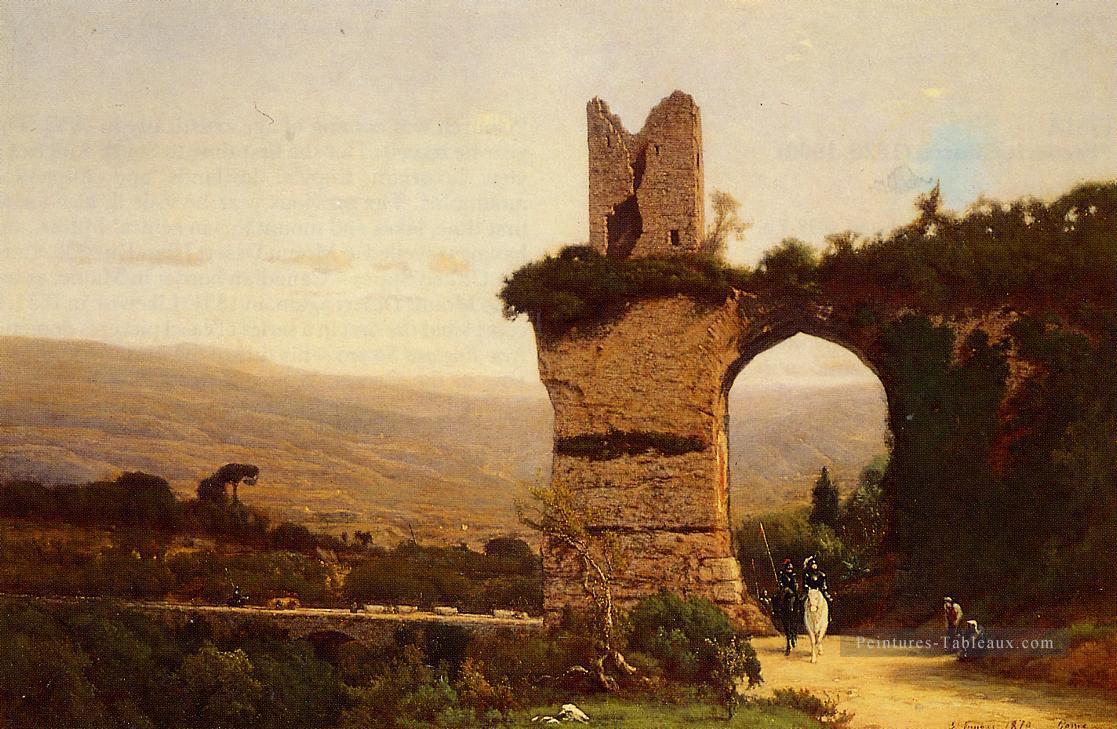 Le début de la Galleria aka Rome la voie Appienne paysage tonaliste George Inness Peintures à l'huile